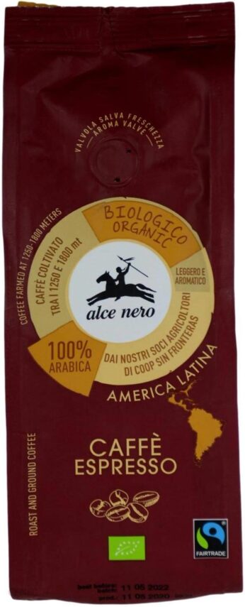 Alce Nero Kawa Mielona Esprresso Arabica 100% Bio 250g