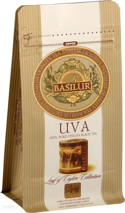 Basilur Herbata Czarna Cejlońska Uva 75G Liść