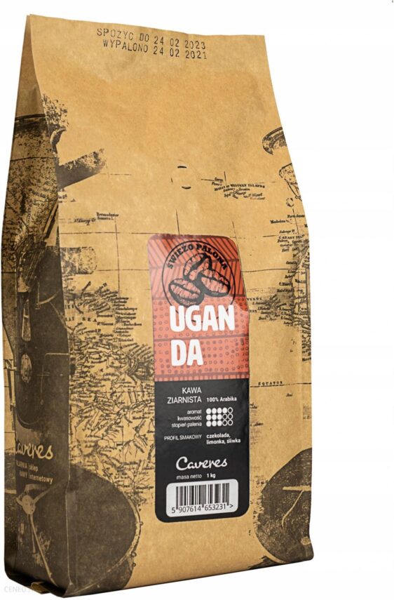 Caveres Kawa Ziarnista Uganda 100% Arabika 1kg
