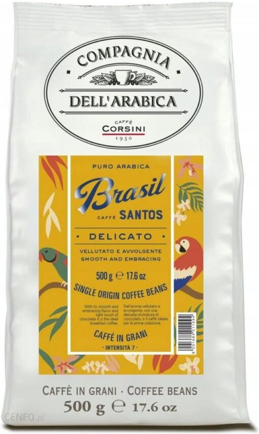 Corsini Włoska Kawa Ziarnista Brasil Santos 500G