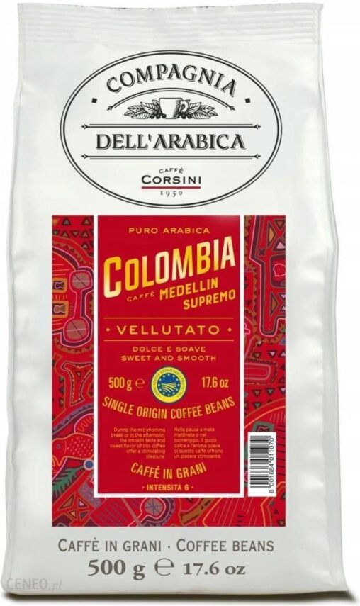 Corsini Włoska Kawa Ziarnista Colombia 500G