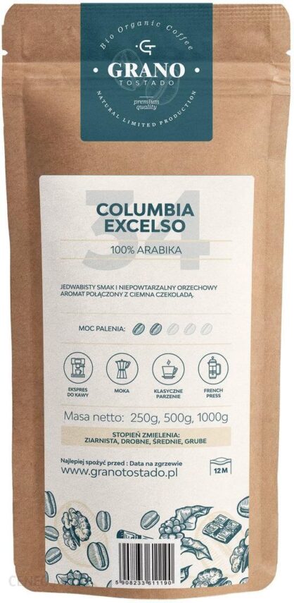 GRANO TOSTADO COLUMBIA EXELSO Kawa średnio mielona 500g
