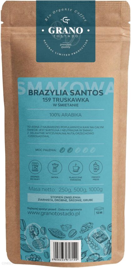 Grano Tostado Kawa mielona Truskawka w śmietanie 500g