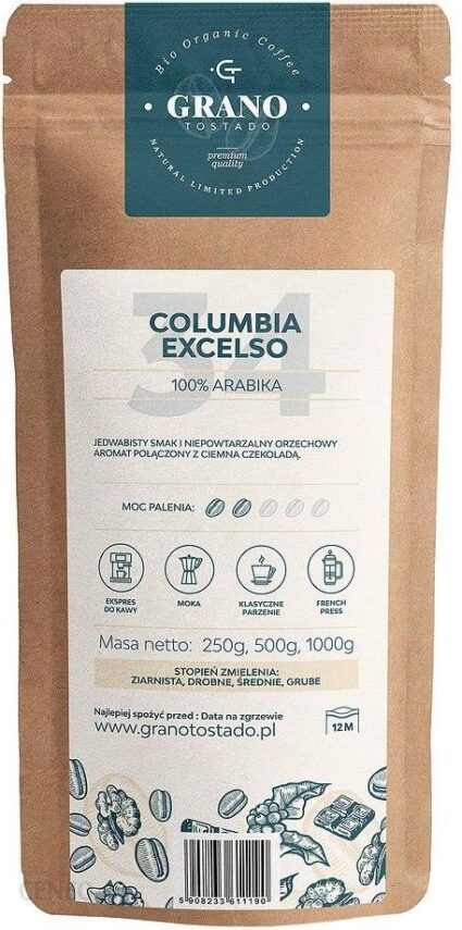 Grano Tostado Kawa Średnio Mielona Granotostado Columbia Exelso 250g