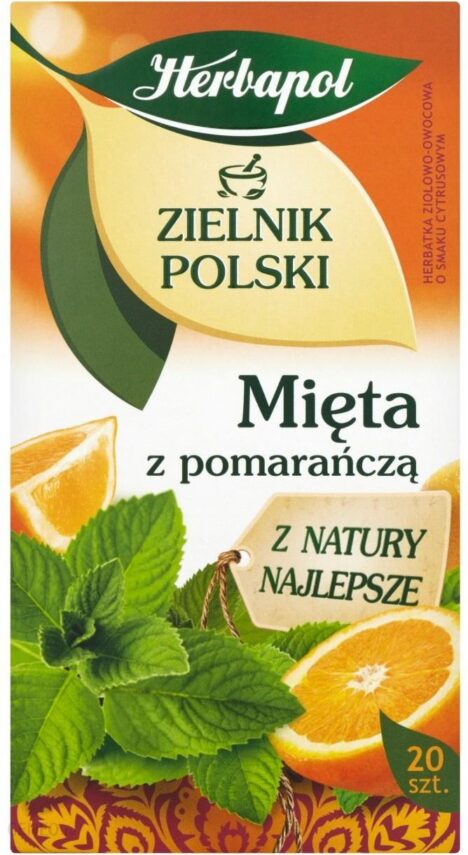 HERBAPOL Zielnik Polski Owoce i zioła Mięta z Pomarańczą 20 torebek