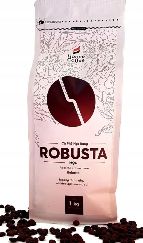 Honee Coffee – Robusta Wietnamska aromatyczna kawa ziarnista 1kg