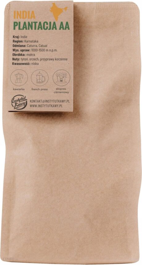 Instytut Kawy Kawa Ziarnista India Plantacja Aa Arabika 500g