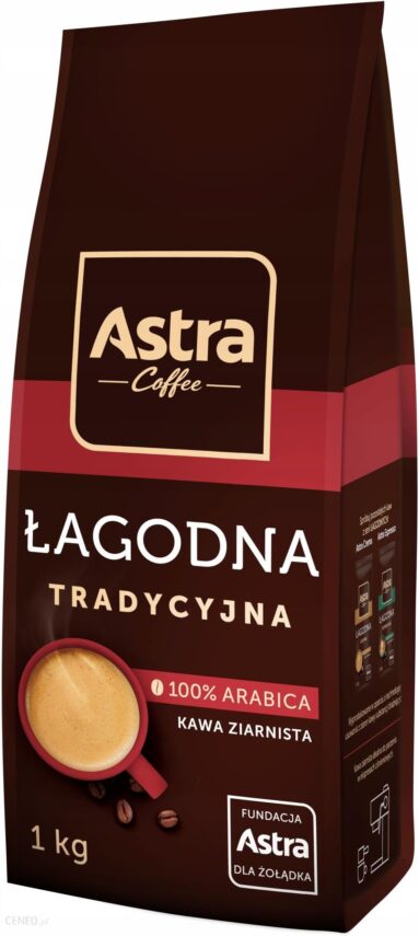 Kawa Astra Łagodna Tradycyjna 1kg Arabika Ziarno