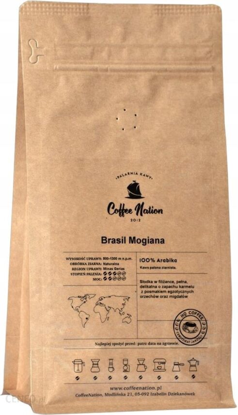 Kawa Ziarnista Brasil Mogiana 100% Arabika 500 G