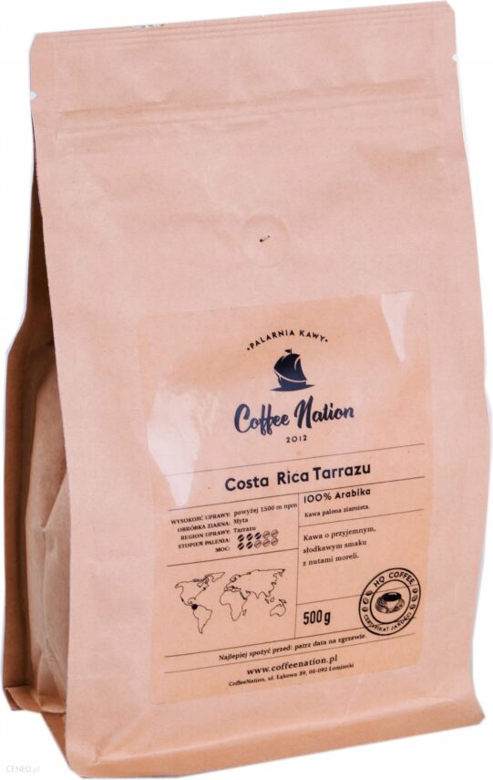 Kawa Ziarnista Costa Rica Świeża 100% Arabica 500G