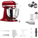 KitchenAid Artisan 5/175 5KSM175PSECA Czerwony + 2 Przystawki 5KSMFGA + Maszynka do tarcia 5KSMFVSP