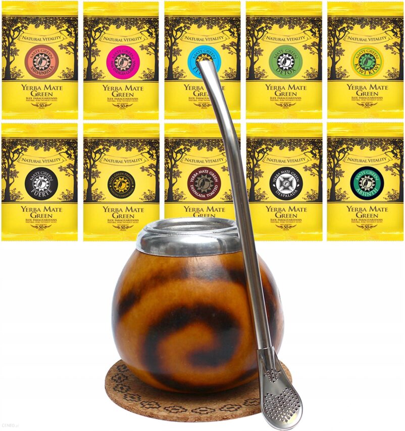 Mate Green Zestaw Yerba 10x50g Tykwa Bombilla 500g