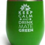 Matero stalowe Moderna zielone 350ml z bombilla