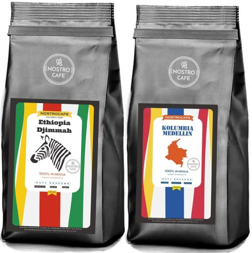 Nostrocafe Kawa Ziarnista 2Kg Kolumbia Etiopia Dijmmah