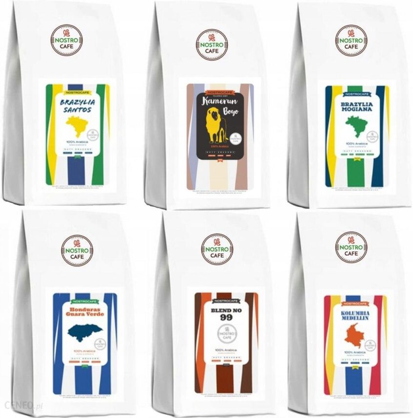 Nostrocafe Kawa Ziarnista Zestaw 6x200g