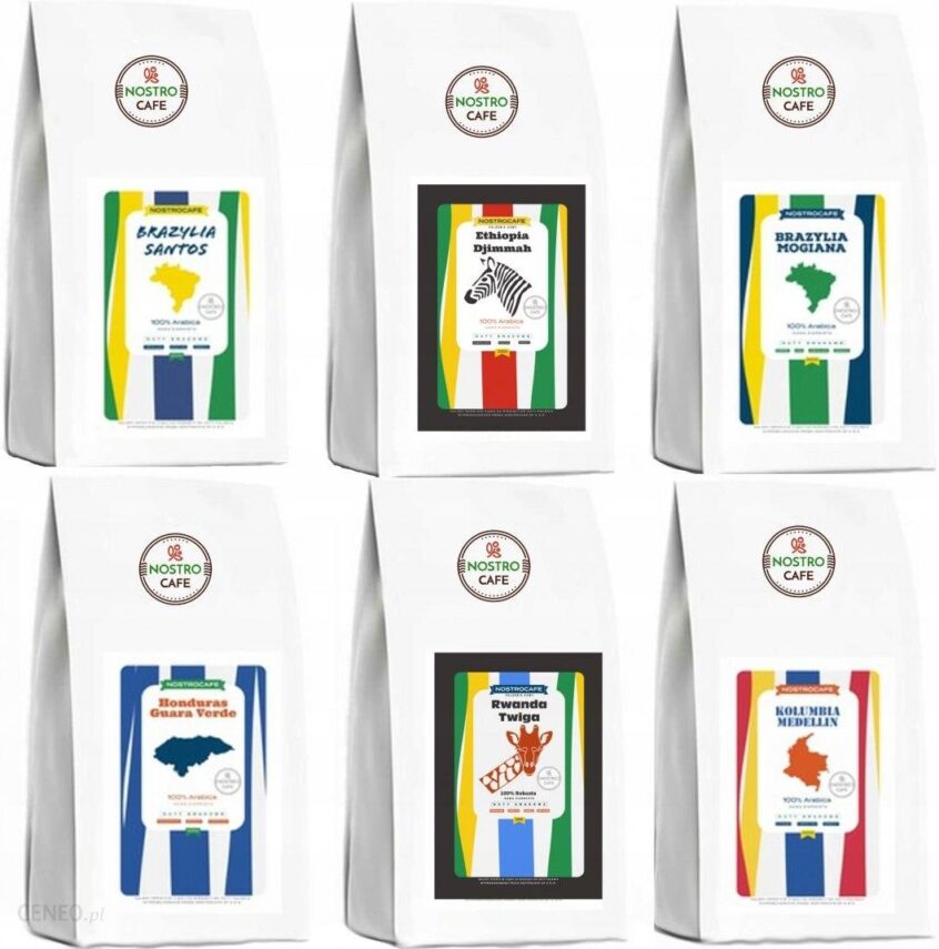 Nostrocafe Kawa Ziarnista Zestaw 6x200g