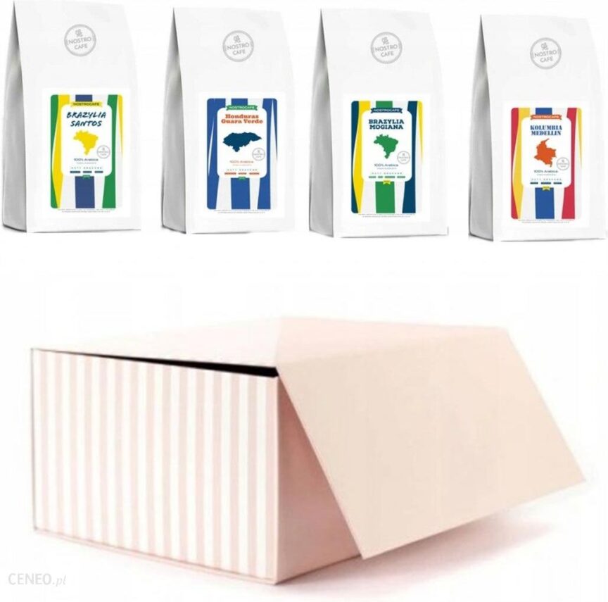 Nostrocafe Prezent Kawa Zestaw 4x200g + Pudełko
