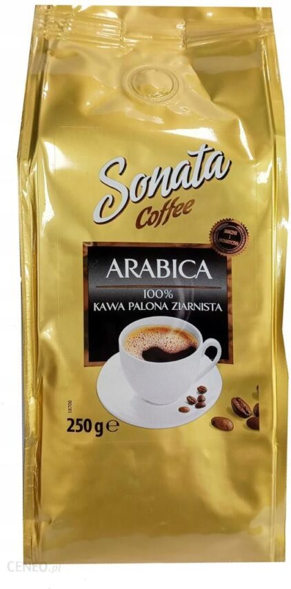 Sonata Coffee Arabica 100% Kawa palona ziarnista 250g
