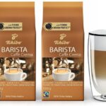 Tchibo Kawa ziarnista Barista Crema 3kg + szklanki do latte FilterLogic CFL-670 2szt.
