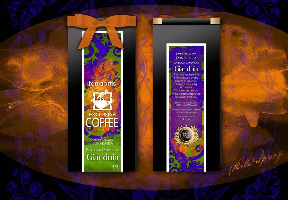 Terraartis Kawa Smakowa Ziarno Gianduia kremowa orzech 100g