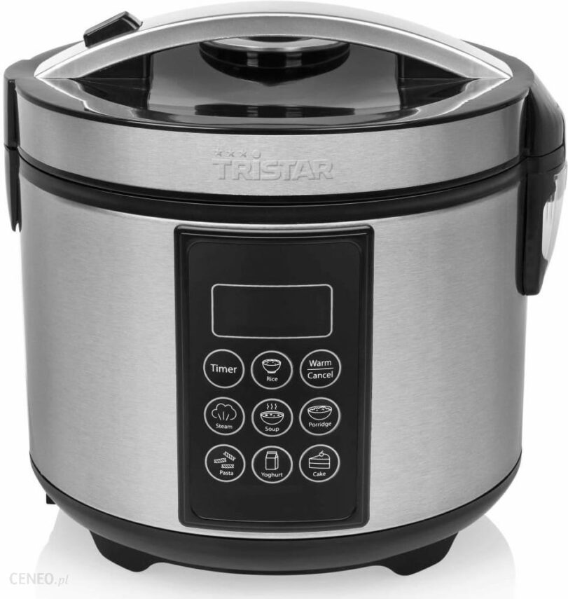 TRISTAR CYFROWY GARNEK DO RYŻU I WIELOFUNKCYJNY, 500 W, 1,5 L, STAL