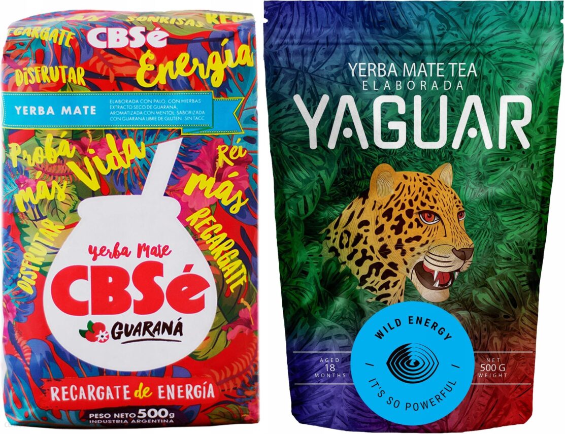 Yerba Mate CBSe Energia + Yaguar Wild 2x500g 1kg