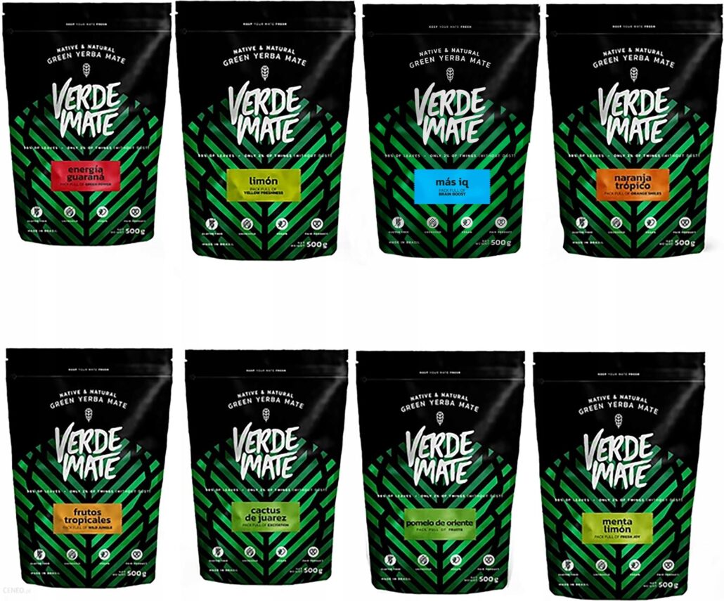 Zestaw Smakowych Yerba Verde Mate Green 8x500g 4kg