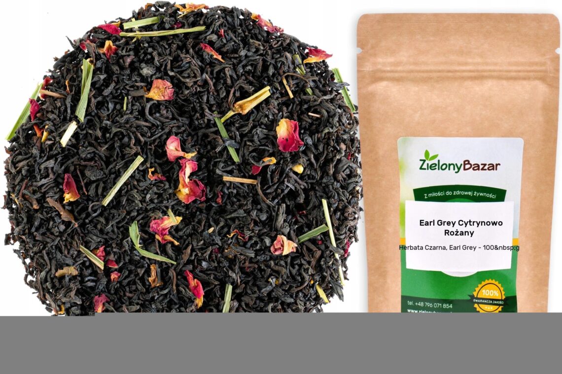 ZielonyBazar – Earl Grey Cytrynowo Rożany Czarna Herbata 50g