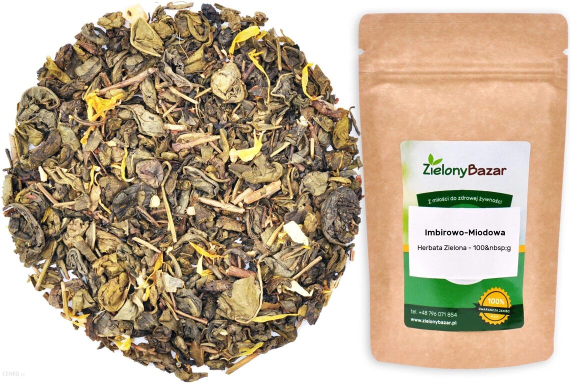 ZielonyBazar – Imbirowo-miodowa Zielona Herbata 100g