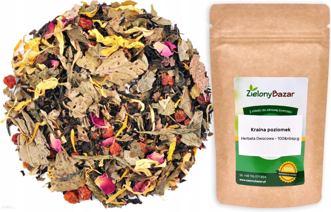 ZielonyBazar – Kraina Poziomek Owocowa Herbata 100g