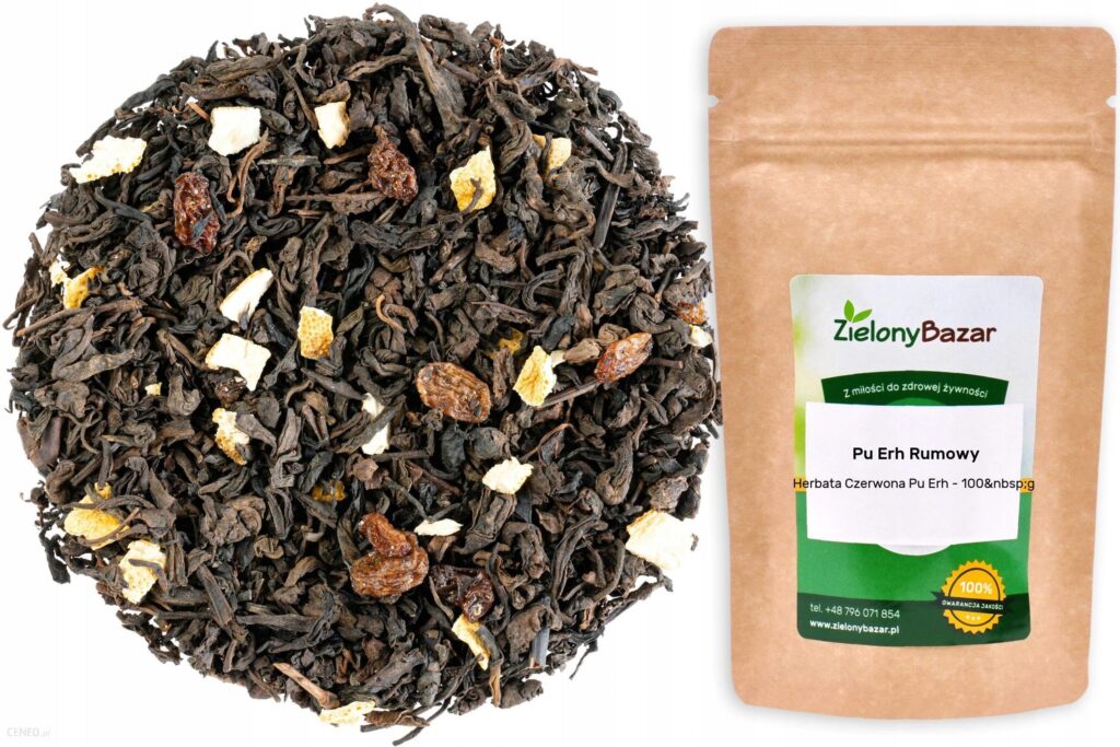 ZielonyBazar – Pu Erh Rumowy, Czerwona Herbata 100g